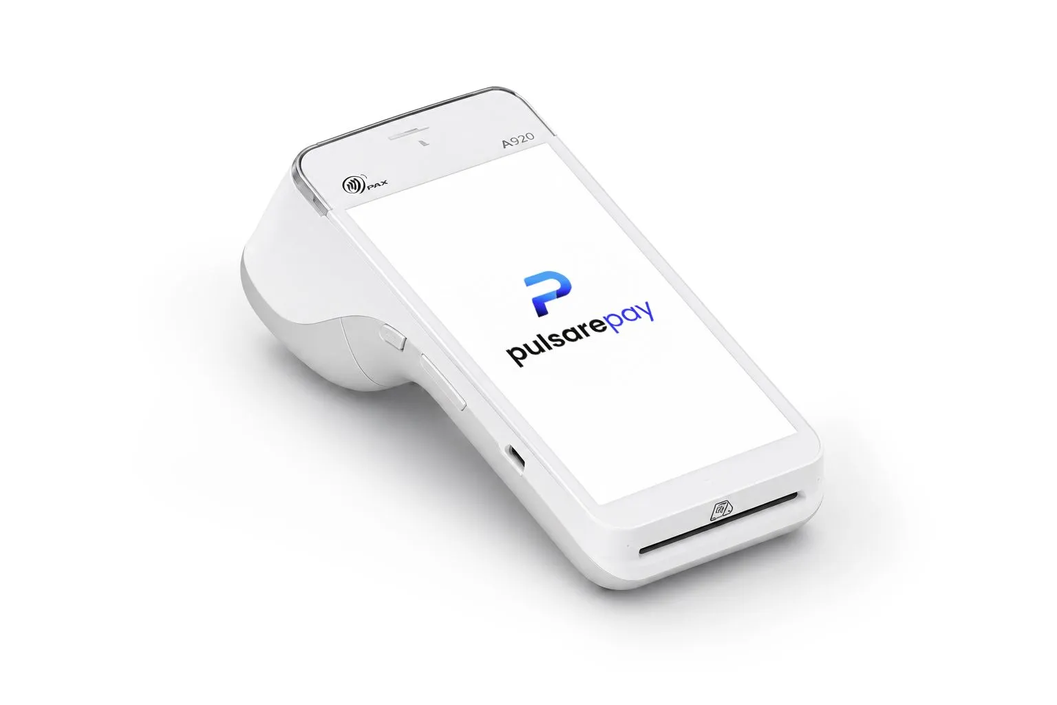 A Pulsare Pay handheld card terminal